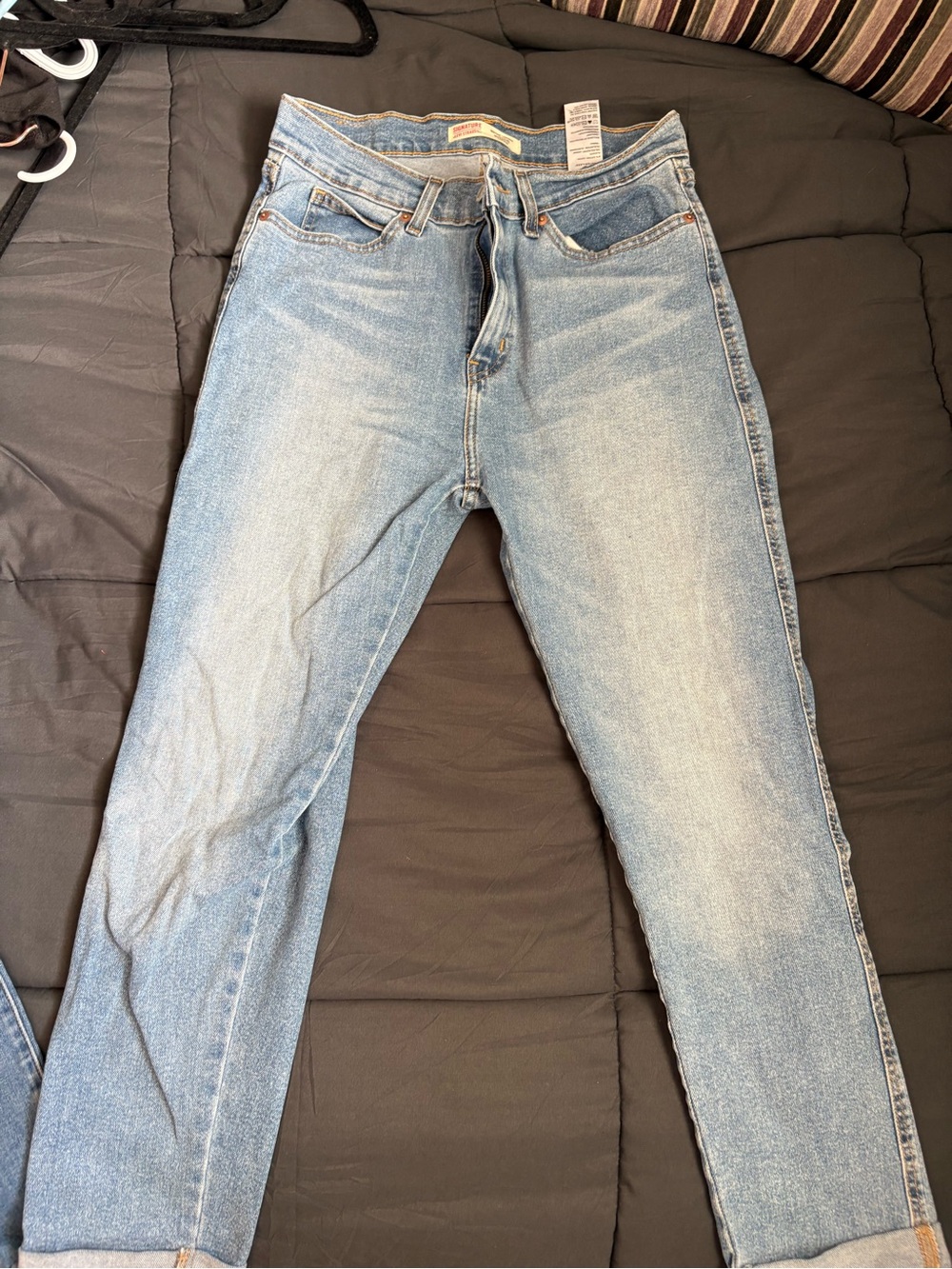 Signature by Levi Strauss Light Blue Straight-Leg Jeans